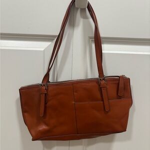 Hobo orange leather purse
